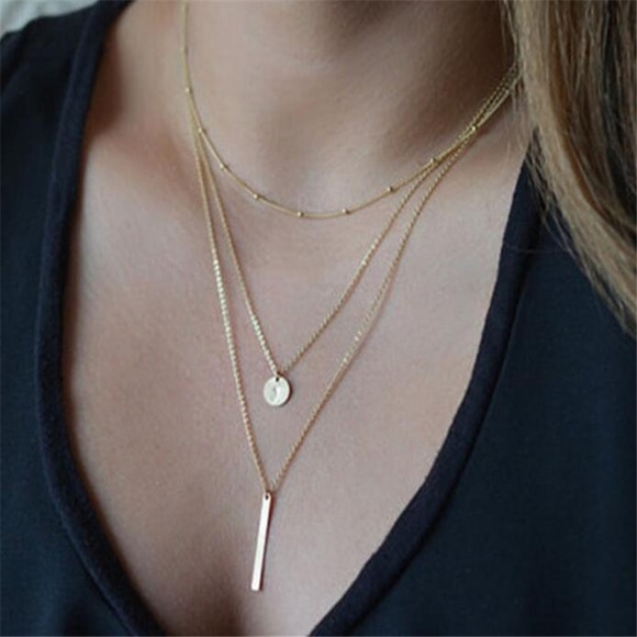 Jewelry - Multi Layer Coin Bar Necklace